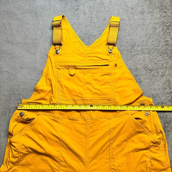Duluth Trading Co Women's Heirloom Garden Bib Overall Shorts XXL Mustard Yellow - Picture 13 of 15